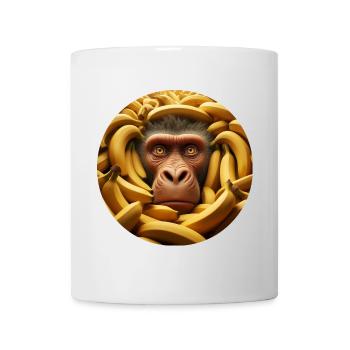 Monkey with bananas - Mug - white - Front