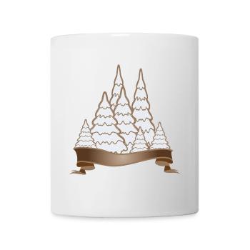 beautiful gingerbread forest for christmas - Mug - white - Front