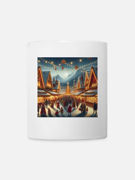 Ein gemütlicher Weihnachtsmarkt - Tasse - Weiß