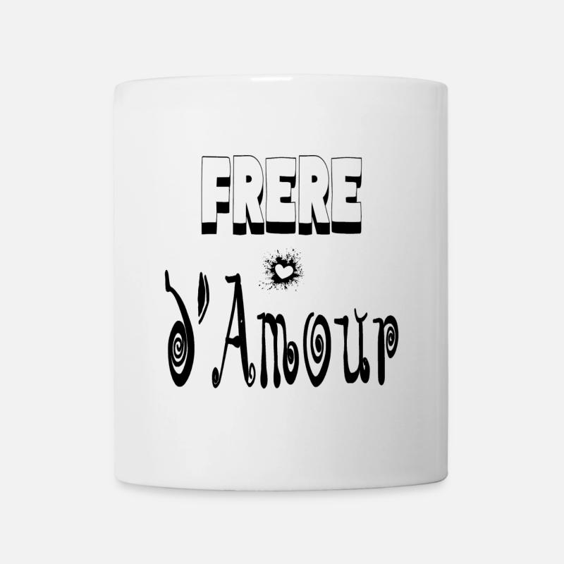 Frère Amour Cœur Frangin - Mug blanc - blanc