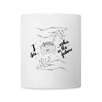 Je vois... gâteau à l’avenir - Mug blanc - blanc - Devant