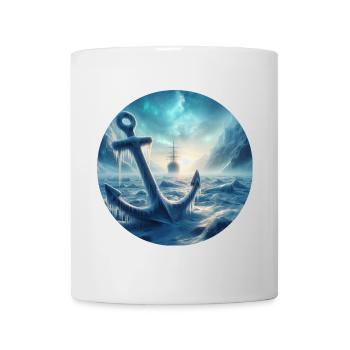 Anker und Schiff Eis Landschaft - Tasse - Weiß - Vorne