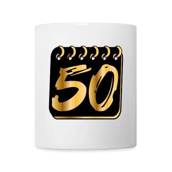 50 Jahre alt - FÜNFZIG Geburtstag - Tasse - Weiß - Vorne