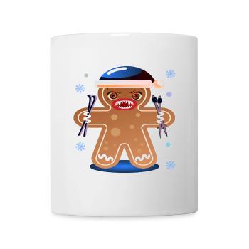 LEBKUCHEN SKIFAHREN - WÜTENDER SKIFAHRER - Tasse - Weiß - Vorne