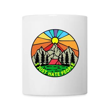 Zelten Statement Camping Berge Campingplatz Natur - Tasse - Weiß - Vorne