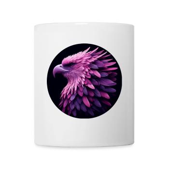 Eagle with purple and pink feathers, photorealistic - Mug - white - Front