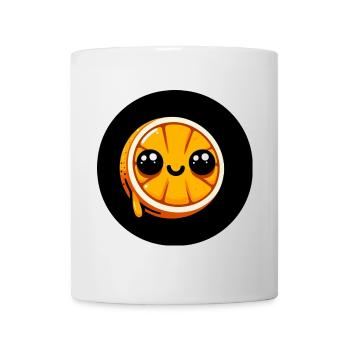 Comic Orange with Eyes - Mug - white - Front