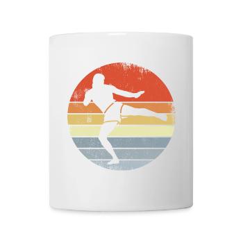 Vintage Kickboxer Skizze - Tasse - Weiß - Vorne