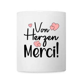 DANKESCHÖN VON HERZEN - Französisch - Tasse - Weiß - Vorne