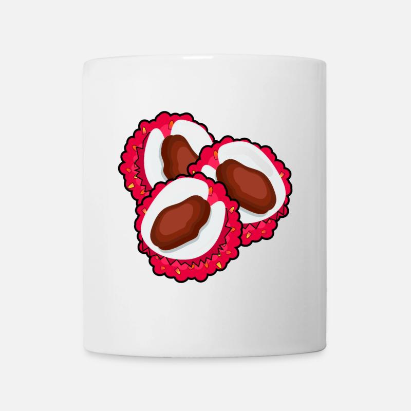 LYCHEE LITSCHI FRÜCHTE - OBST ESSEN - Tasse - Weiß
