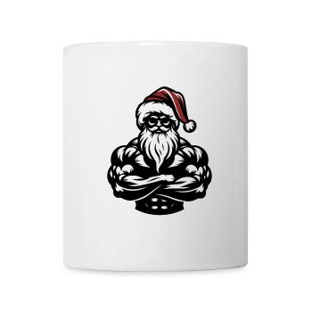 Muskulöser Weihnachtsmann - Fitmas Geschenk - Tasse - Weiß - Vorne