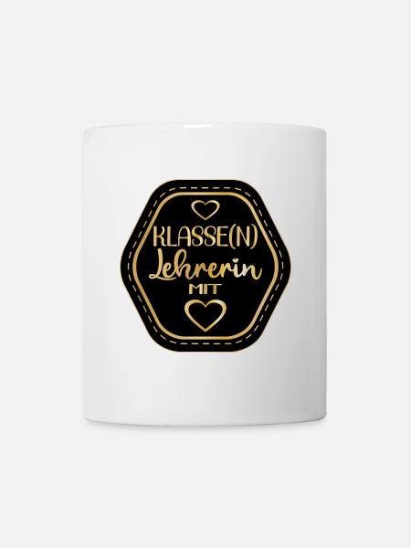 KLASSENLEHRERIN - LEHRERIN MIT HERZ - Tasse - Weiß