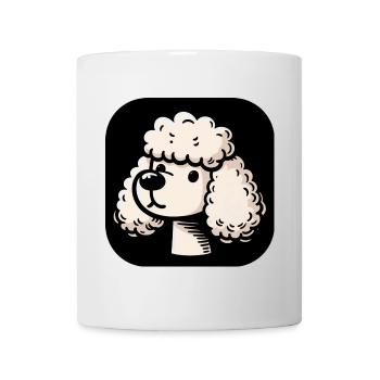 Süßer weißer Pudel im Comic Stil - Tasse - Weiß - Vorne