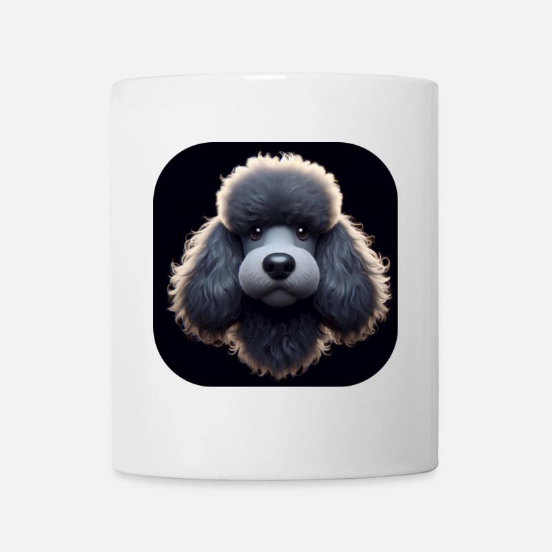 Pudel im Animationsstil - Tasse - Weiß