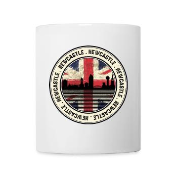 Newcastle Union Flag Skyline Patch - Tasse - Weiß - Vorne