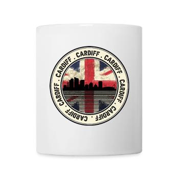 Cardiff Union Jack City Roundel - Mug - white - Front