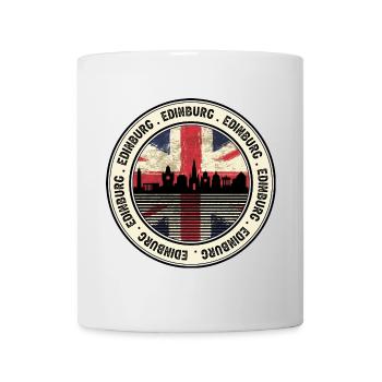 Edinburgh Skyline Union Abzeichen - Tasse - Weiß - Vorne