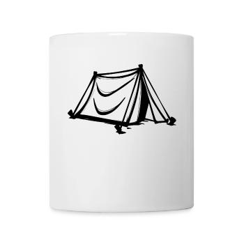 Tentes de camping camping randonneurs relaxants - Mug blanc - blanc - Devant