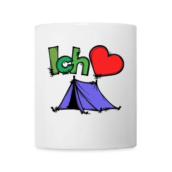 Tentes Camping Camper Déclaration Wanderlust Heart - Mug blanc - blanc - Devant