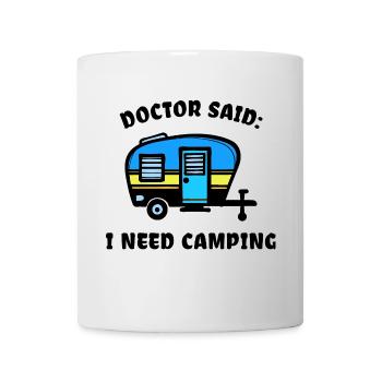 Camper Camping Camping-car Déclaration Randonneur - Mug blanc - blanc - Devant