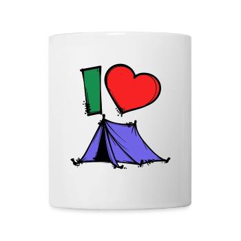 Camper Statement Camping Heart Campsite Tents - Mug - white - Front