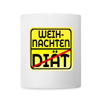 WEIHNACHTSESSEN - DIÄT ABNEHMEN SPRÜCHE LUSTIG - Tasse - Weiß - Vorne