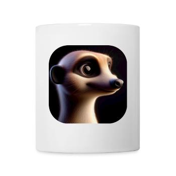 Suricate mignon dans le style d’animation - Mug blanc - blanc - Devant