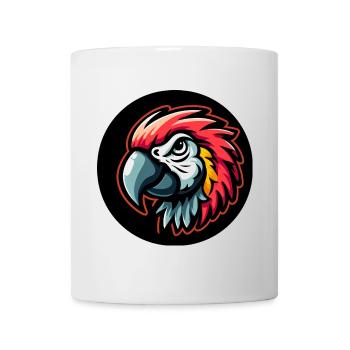 Papagei Comic Kopf bunt - Tasse - Weiß - Vorne