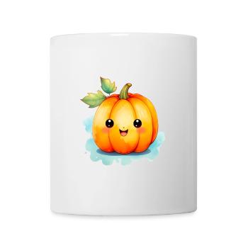 Watercolor kawaii pumpkin - Mug - white - Front