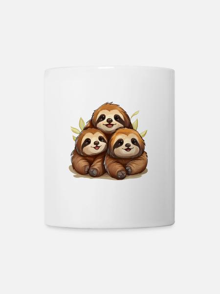 sloth squad - Tasse - Weiß