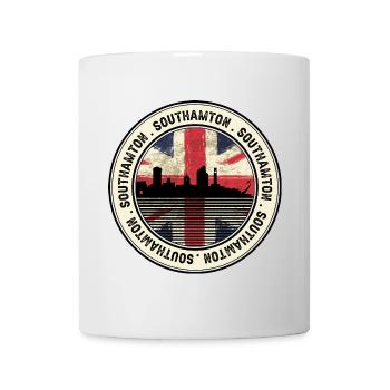 Southampton Skyline Union Jack Seal - Mug - white - Front