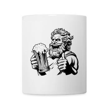 Zeus mit Bier - Tasse - Weiß - Vorne