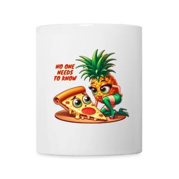 Niemand muss das wissen! Pizza Hawaii Print - Tasse - Weiß - Vorne
