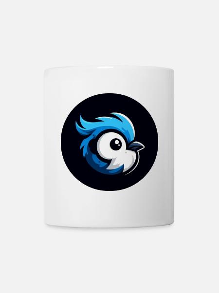 Comic Meise Vogel - Tasse - Weiß
