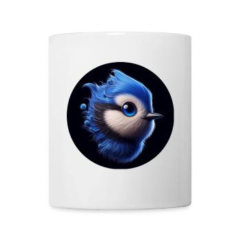 Blue bird in animation style - Mug - white - Front