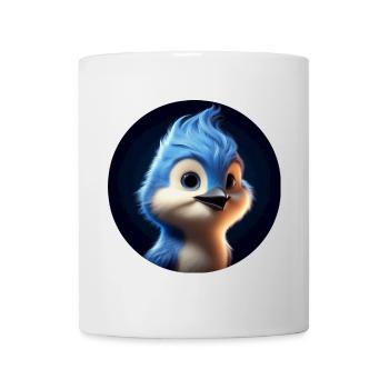 Blue bird in animation style - Mug - white - Front