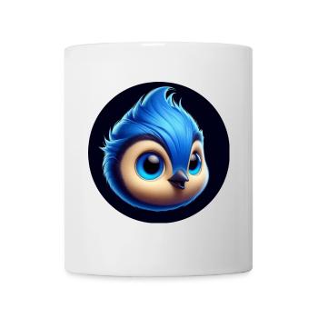 Comic Bird Blue Blue - Mug - white - Front