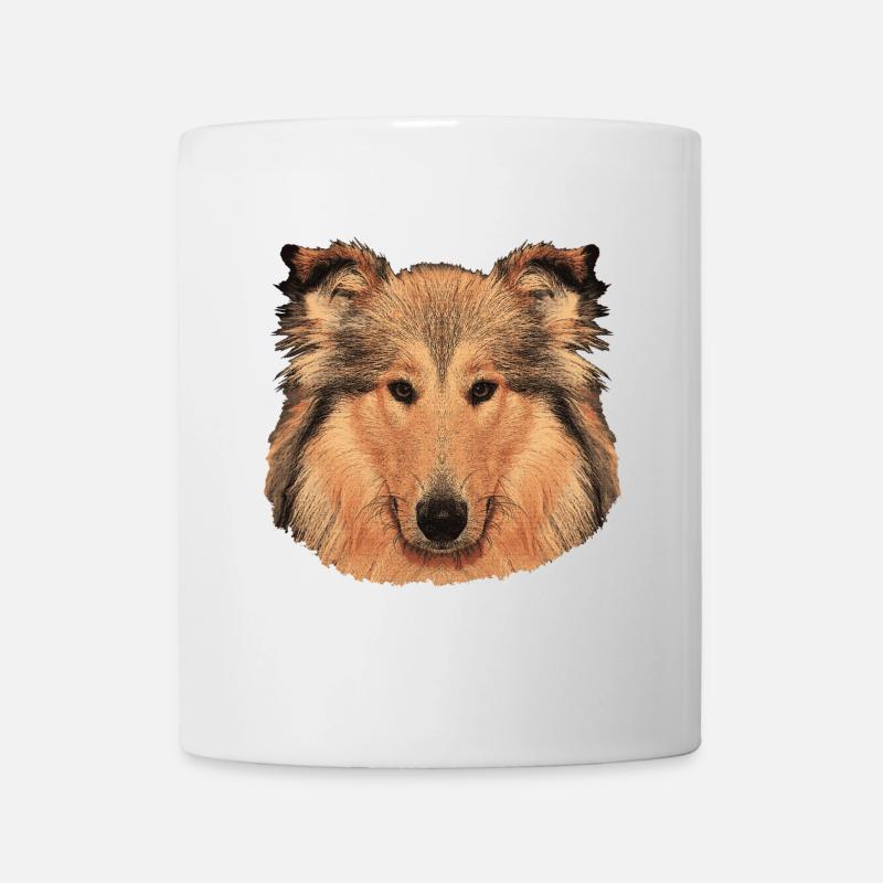 hunde tees mädchen, langhaar collie - Tasse - Weiß