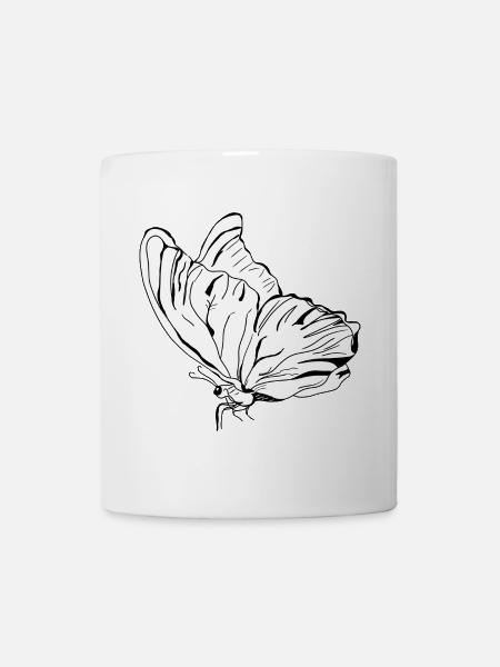 papillon vecter - Mug blanc - blanc