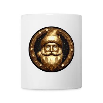 Weihnachtsmann Gold Kopf - Tasse - Weiß - Vorne