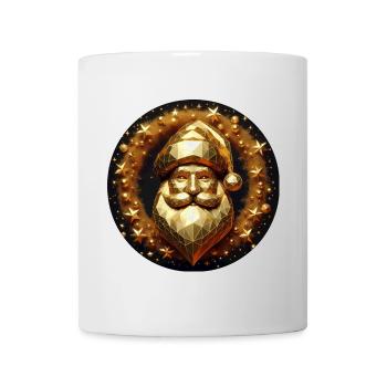 Goldener Weihnachtsmann - Tasse - Weiß - Vorne