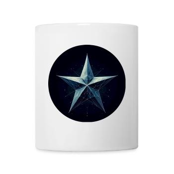 Blue star in polygon style - Mug - white - Front