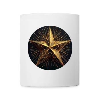 Polygon star gold - Mug - white - Front