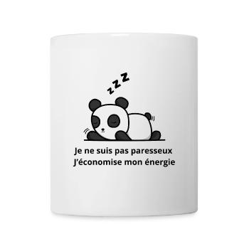 Panda Endormi Économise Son Énergie - Mug blanc - blanc - Devant