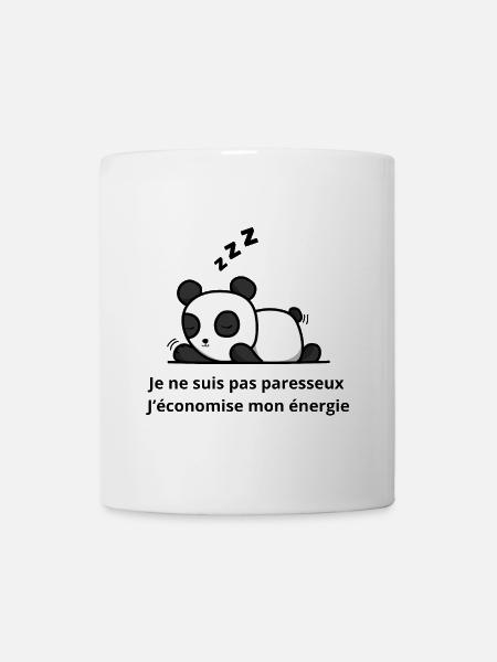 Panda Endormi Économise Son Énergie - Mug blanc - blanc