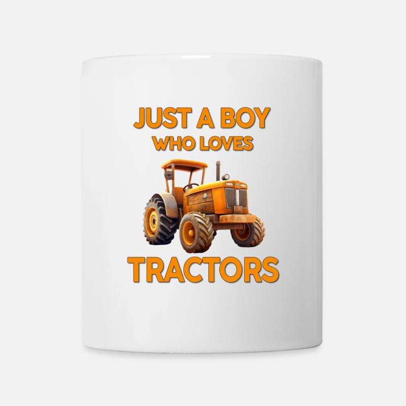 Juste un garçon qui aime les tracteurs - Mug blanc - blanc