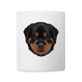 süße outfits, Rottweiler Welpe - Tasse - Weiß - Vorne
