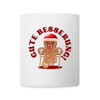 WEIHNACHTEN LEBKUCHEN GUTE BESSERUNG - Tasse - Weiß - Vorne