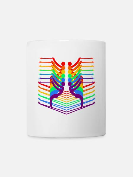 SKIING WINTER SPORTS - RAINBOW LGBTQ - Mug - white