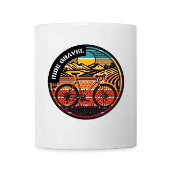 Retro Gravel Ride - Vintage Cycling Art - Mug - white - Front